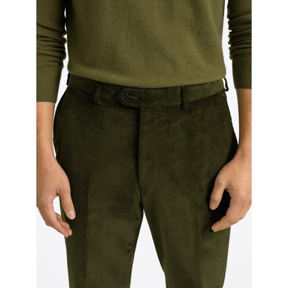 The Proper Clothing Corduroy Stretch Dress Pant Cotton Olive Green Size 36/29 - Picture 2 of 11